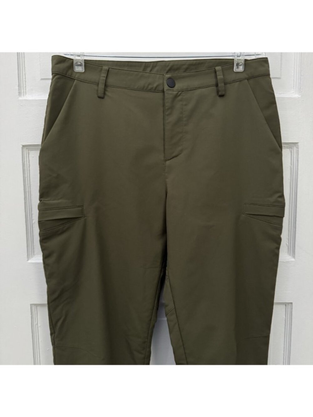 Z by Zella Women’s 34 Olive Performance Cargo Golf Travel Pants Stretch Tapered - Picture 3 of 8